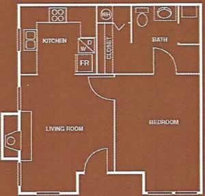 A3 - One Bedroom / One Bath*